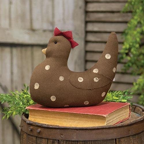 Stuffed Brown & White Polka Dot Chicken - The Fox Decor