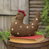 Stuffed Brown & White Polka Dot Chicken - The Fox Decor