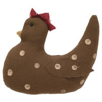 Stuffed Brown & White Polka Dot Chicken - The Fox Decor