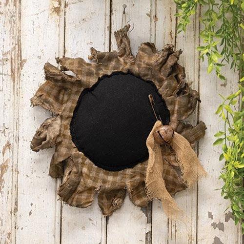 Primitive Plaid Black Eyed Daisy Hanger - The Fox Decor