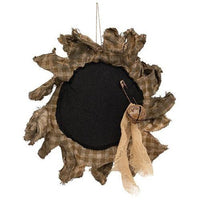 Primitive Plaid Black Eyed Daisy Hanger - The Fox Decor