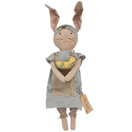 Missy Bunny & Her Chick decorative primitive plush