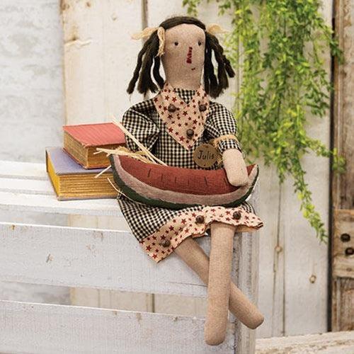 Summer Julie Doll With Watermelon Slice - The Fox Decor