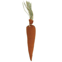 2 Set Orange & Black Polka Dot & Buffalo Check Carrots - The Fox Decor