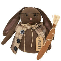 Peter Bunny Doll w Glasses & Carrot - The Fox Decor