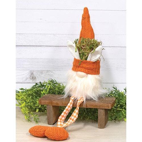 Orange Hat Bunny Gnome - The Fox Decor