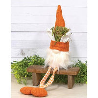 Orange Hat Bunny Gnome - The Fox Decor