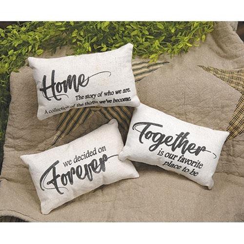 Home Together Forever Rectangle Pillow 3 Asstd - The Fox Decor