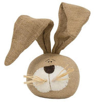 Thumbnail for Stuffed Burlap Bunny Head 3 Asstd - The Fox Decor