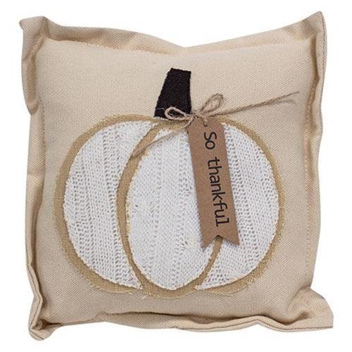 So Thankful Cream Pumpkin Pillow - The Fox Decor