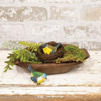 Carved Wood Mini Duck Bread Bowl - The Fox Decor