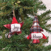 Joy Star & Peace Tree Ornament 2 Asstd - The Fox Decor