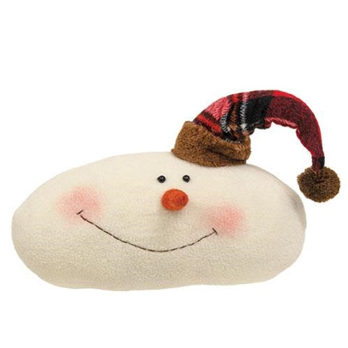 Winter Tartan Snowman Head 2 Asstd