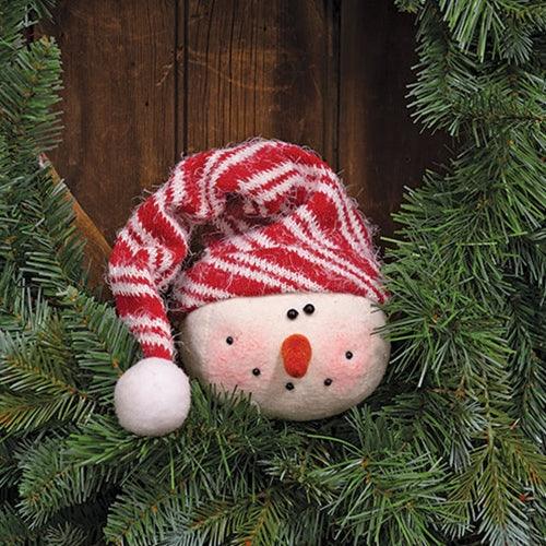 Stocking Cap Frosty Snowman Head - The Fox Decor