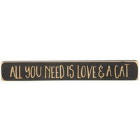 Thumbnail for All You Need Is Love & A Cat Engraved Block 12 - The Fox Decor
