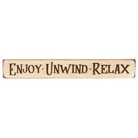 Enjoy Unwind Relax Engraved Block 12 - The Fox Decor
