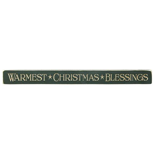 Warmest Christmas Blessings Engraved Block 18