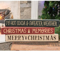Cocoa & Sweater Weather Engraved Block Knight's Green 18 - The Fox Decor