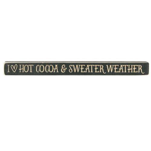 Cocoa & Sweater Weather Engraved Block Knight's Green 18 - The Fox Decor
