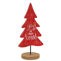 Thumbnail for Joy To The World Wood Tree Cutout Sitter
