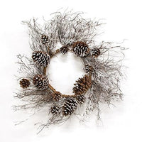 Snow Fallen Twig & Pinecone Wreath 24 - The Fox Decor