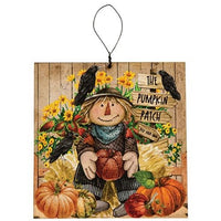 Thumbnail for Scarecrow & Friends Square Ornament 3 Asstd