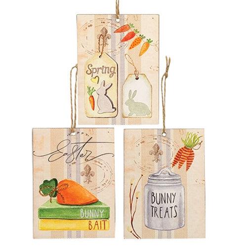 Bunny Treats Ornament 3 Asstd - The Fox Decor