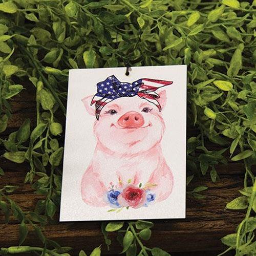 Americana Bandana Piggy Ornament - The Fox Decor