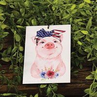 Americana Bandana Piggy Ornament - The Fox Decor