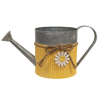 Thumbnail for Galvanized Metal Watering Can w/Daisy Charm