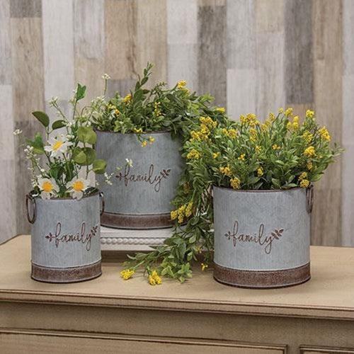 3 Set Family Buckets - The Fox Decor
