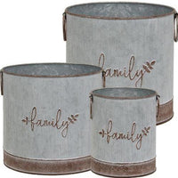 3 Set Family Buckets - The Fox Decor