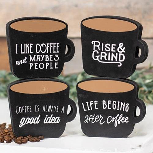 Coffee Mug Freestanding Mug Sign 4 Asstd - The Fox Decor
