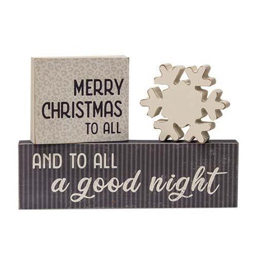 3 Set Merry Christmas to All Blocks - The Fox Decor