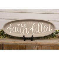 We Are Faith-Filled Oval Tray - The Fox Decor