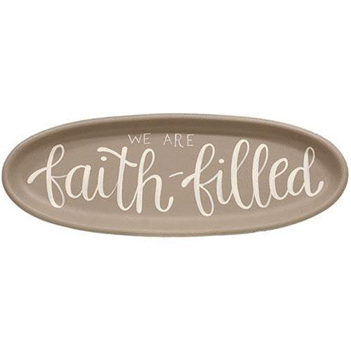 We Are Faith-Filled Oval Tray - The Fox Decor