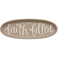 We Are Faith-Filled Oval Tray - The Fox Decor