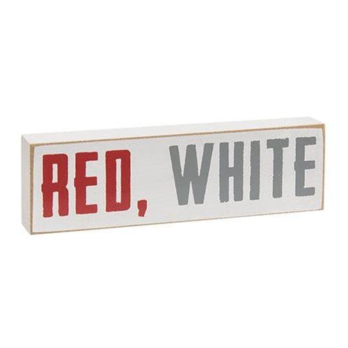 3 Set Red White and Blessed Blocks - The Fox Decor