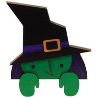 Thumbnail for Peeking Witch Wooden Shelf Sitter - The Fox Decor