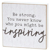 Strong & Inspiring Square Block 2 Asstd - The Fox Decor
