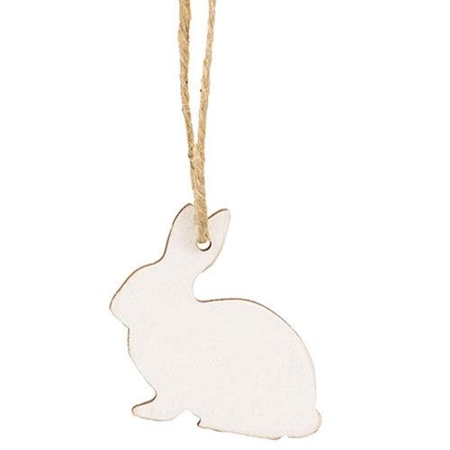 6 Set Wooden Bunny & Carrot Ornaments - The Fox Decor