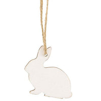 6 Set Wooden Bunny & Carrot Ornaments - The Fox Decor