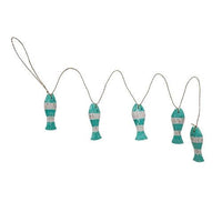 Thumbnail for Distressed Wooden Fish Garland 6 Asstd - The Fox Decor