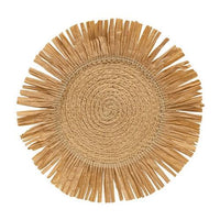 Natural Jute & Dried Grass Candle Mat Small - The Fox Decor
