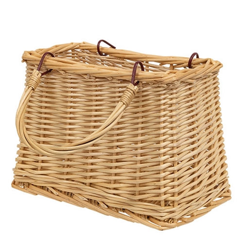 Natural Willow Tapered Basket w Handles