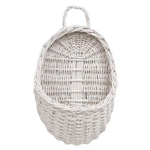 White Willow Wall Pocket Basket - The Fox Decor