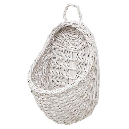 White Willow Wall Pocket Basket - The Fox Decor
