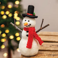 Thumbnail for Felted Wool Classic Snowman Ornament - The Fox Decor