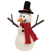 Thumbnail for Felted Wool Classic Snowman Ornament - The Fox Decor