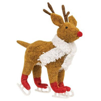 Thumbnail for Skating Reindeer Felted Ornament - The Fox Decor